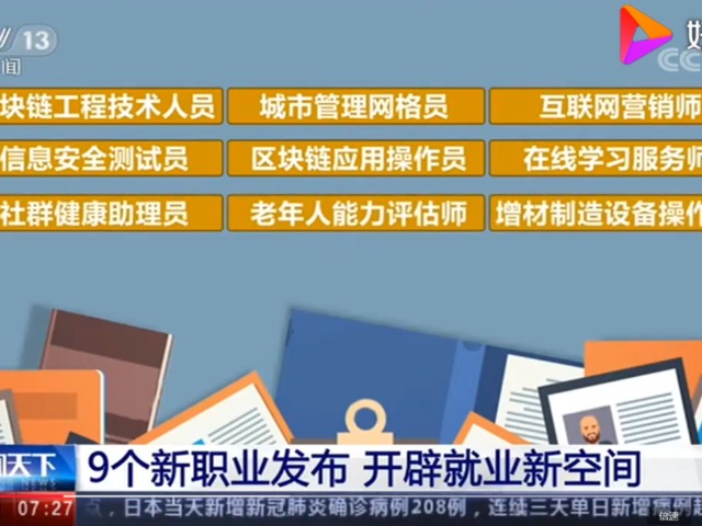 人社部联合国家市场监管总局、国家统计局发布9个新职业